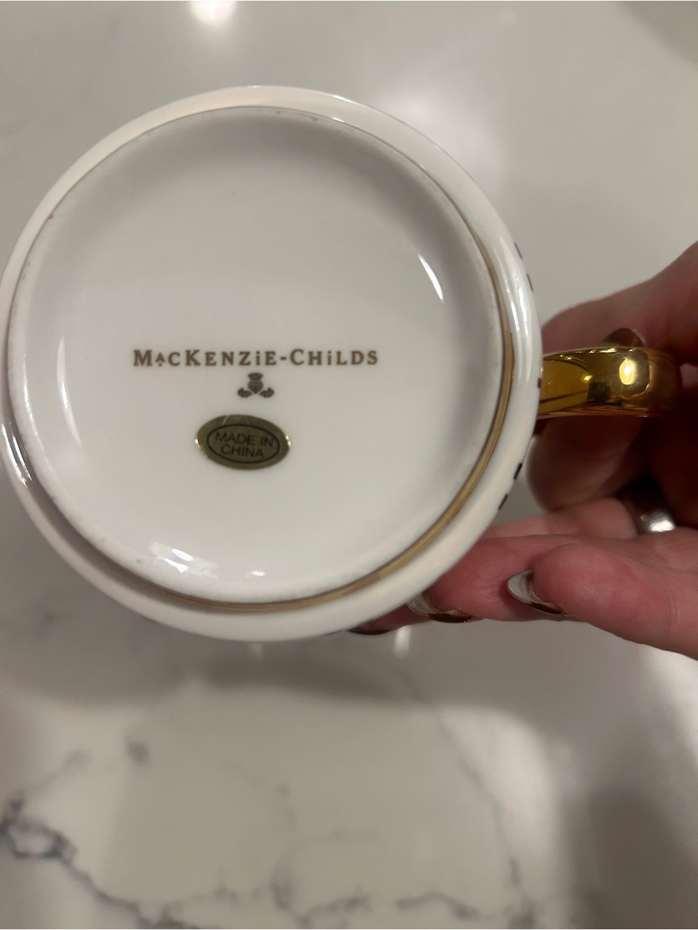 MACKENZIE-CHILDS Ceramic My Mug, 12 Ounces - Picture 4 of 4